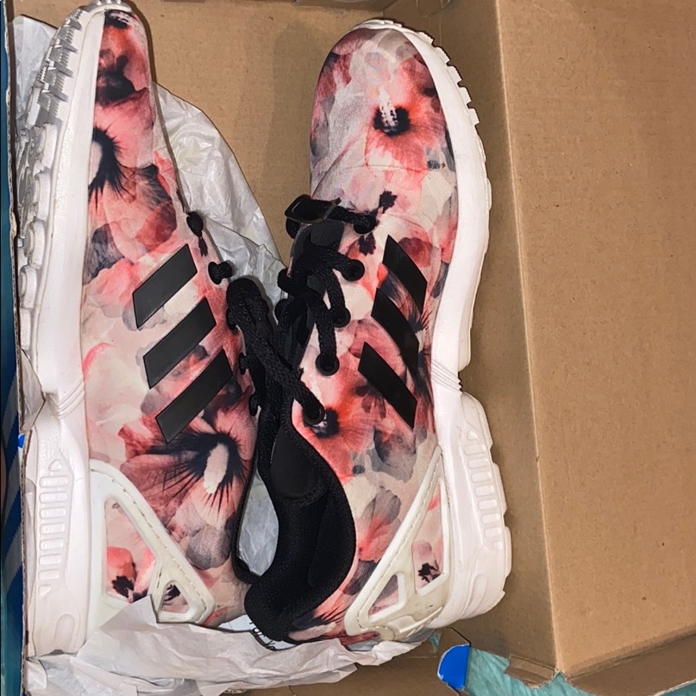 These are floral print superstar j Addis’s